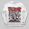 Jordan 4 Toro Bravo DopeSkill Long Sleeve T-Shirt Distorted Realms Graphic Streetwear - White