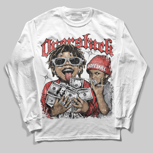 Jordan 4 Toro Bravo DopeSkill Long Sleeve T-Shirt Overstack Graphic Streetwear - White