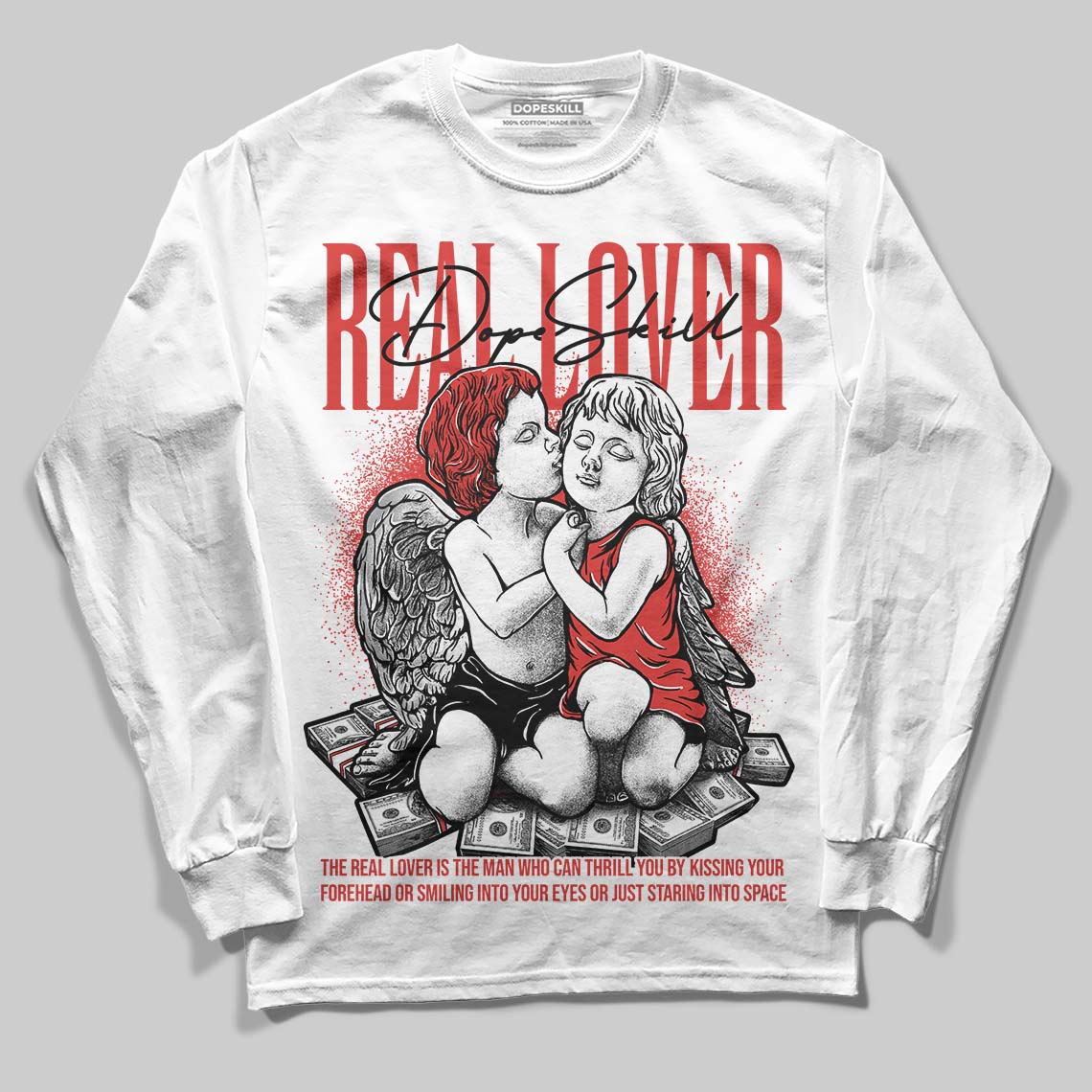 Jordan 4 Toro Bravo DopeSkill Long Sleeve T-Shirt Real Lover Graphic Streetwear - White