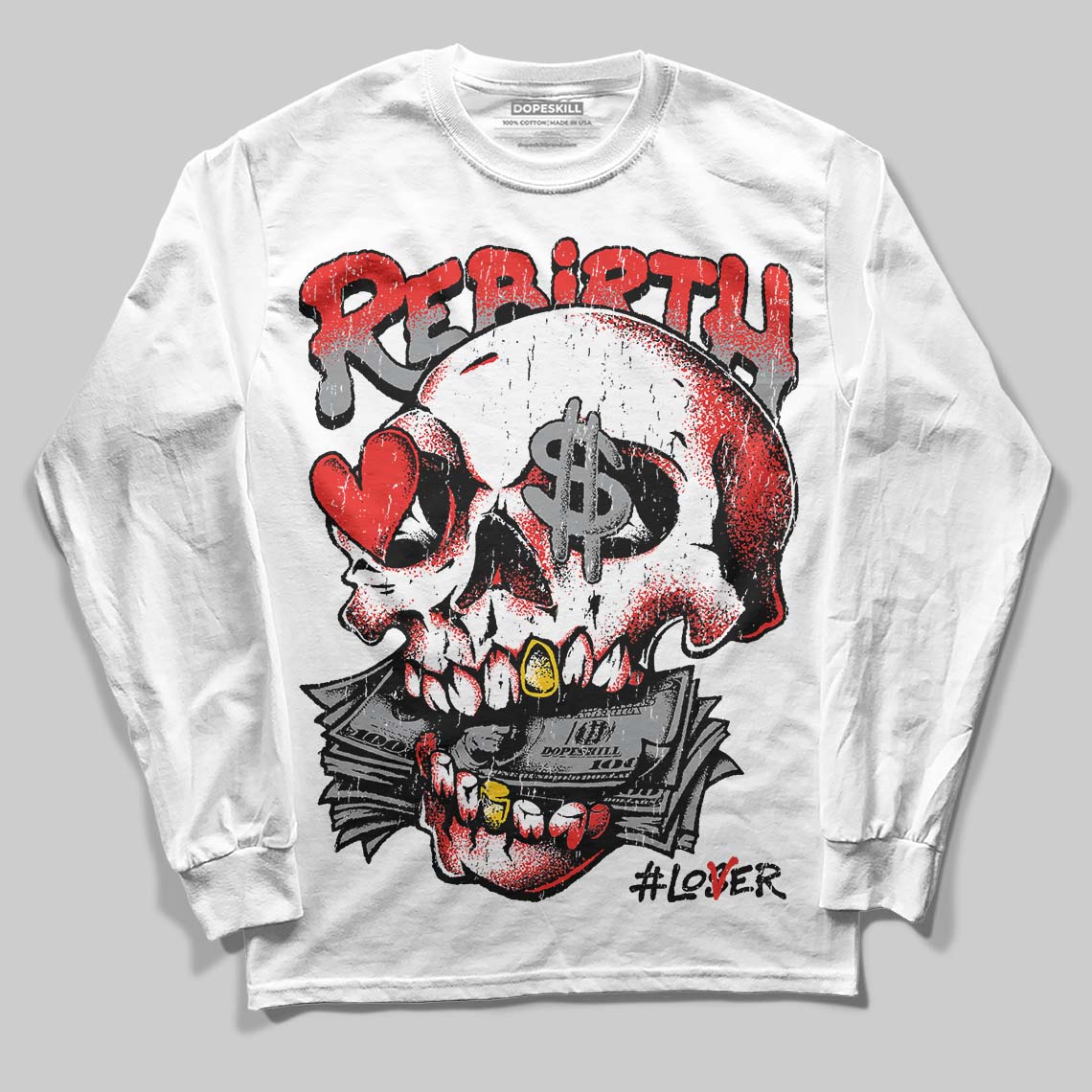 Jordan 4 Toro Bravo DopeSkill Long Sleeve T-Shirt Rebirth Graphic Streetwear - White