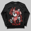 Jordan 4 Toro Bravo DopeSkill Long Sleeve T-Shirt Smile Through The Pain Graphic Streetwear - Black