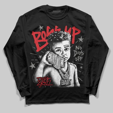 Jordan 4 Bred DopeSkill Long Sleeve T-shirt Boss Up Graphic Streetwear - Black