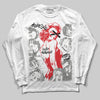 Jordan 4 Bred DopeSkill Long Sleeve T-shirt Built Different Graphic Streetwear - White