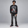 Bred 4s DopeSkill Long Sleeve T-Shirt Heart On Lock Graphic