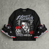 Bred 4s DopeSkill Long Sleeve T-Shirt Heart On Lock Graphic