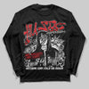 Jordan 4 Bred DopeSkill Long Sleeve T-shirt No Money No Lust Graphic Streetwear - Black