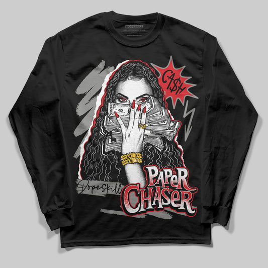 Jordan 4 Bred DopeSkill Long Sleeve T-shirt NPC Graphic Streetwear - Black