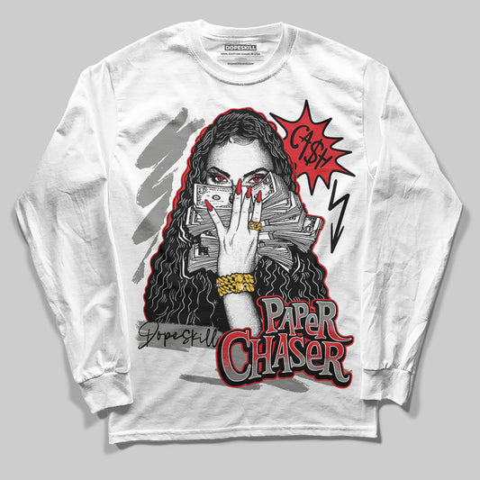 Jordan 4 Bred DopeSkill Long Sleeve T-shirt NPC Graphic Streetwear - White