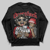 Jordan 4 Bred DopeSkill Long Sleeve T-shirt Overstack Graphic Streetwear - Black
