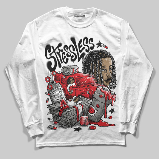 Jordan 4 Bred DopeSkill Long Sleeve T-shirt Stressless Graphic Streetwear - White