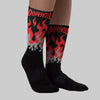 Bred 4s DopeSkill Sublimated Socks FIRE Graphic