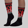 Bred 4s DopeSkill Sublimated Socks FIRE Graphic