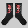 Jordan 4 Bred DopeSkill Sublimated Socks Hustle Graphic Streetwear