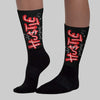 Bred 4s DopeSkill Sublimated Socks Hustle Graphic