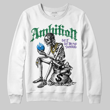 Jordan 12 Bucks DopeSkill Sweatshirt Ambition Graphic Streetwear - White