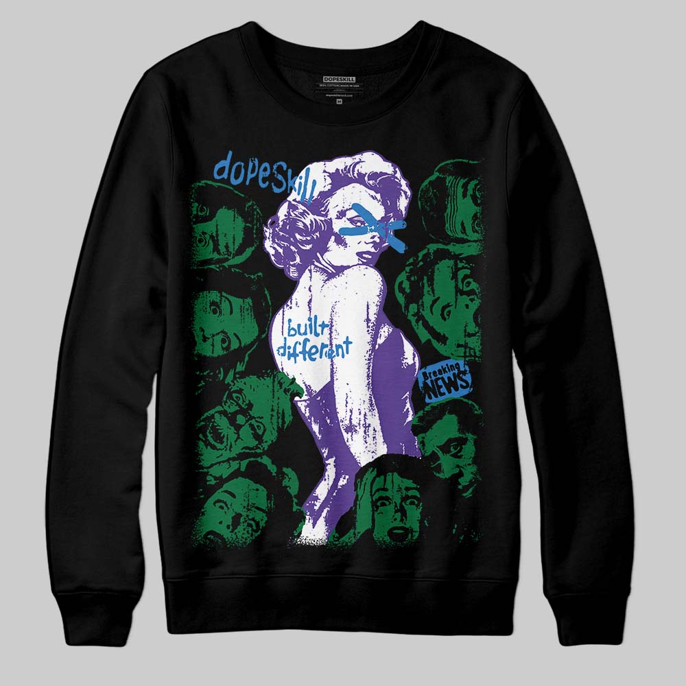 Jordan 12 Bucks DopeSkill Sweatshirt Boss Up Graphic Streetwear - Black