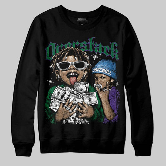 Jordan 12 Bucks DopeSkill Sweatshirt Overstack Graphic Streetwear - black