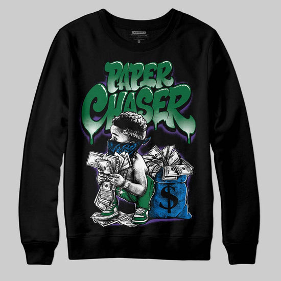 Jordan 12 Bucks DopeSkill Sweatshirt Paper Chaser Boy Graphic Streetwear - Black