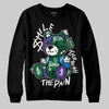 Jordan 12 Bucks DopeSkill Sweatshirt Smile Through The Pain Graphic Streetwear - Black