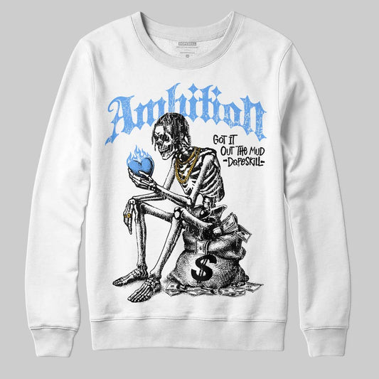 Jordan 5 Black University Blue DopeSkill Sweatshirt Ambition Graphic Streetwear - White 