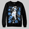 Jordan 5 Black University Blue DopeSkill Sweatshirt Built Different Graphic Streetwear - Black