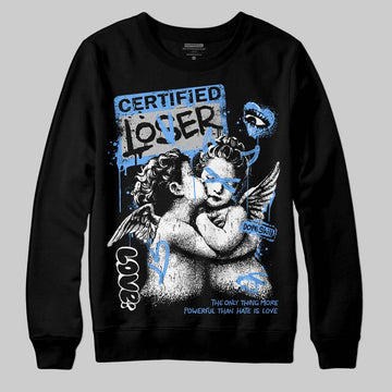 Jordan 5 Black University Blue DopeSkill Sweatshirt Certified Lover Graphic Streetwear - Black