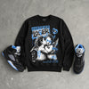 Black University Blue 5s DopeSkill Sweatshirt Certified Lover Graphic