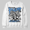 Jordan 5 Black University Blue DopeSkill Sweatshirt Distorted Realms Graphic Streetwear - White