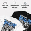 Black University Blue 5s DopeSkill Sweatshirt Distorted Realms Graphic