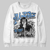 Jordan 5 Black University Blue DopeSkill Sweatshirt No Money No Lust Graphic Streetwear - wHITE 