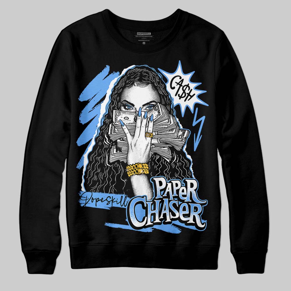 Jordan 5 Black University Blue DopeSkill Sweatshirt NPC Graphic Streetwear - black