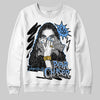 Jordan 5 Black University Blue DopeSkill Sweatshirt NPC Graphic Streetwear - White