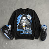 Black University Blue 5s DopeSkill Sweatshirt NPC Graphic