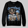 Jordan 5 Black University Blue DopeSkill Sweatshirt Overstack Graphic Streetwear - Black