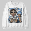 Jordan 5 Black University Blue DopeSkill Sweatshirt Overstack Graphic Streetwear - White