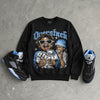 Black University Blue 5s DopeSkill Sweatshirt Overstack Graphic