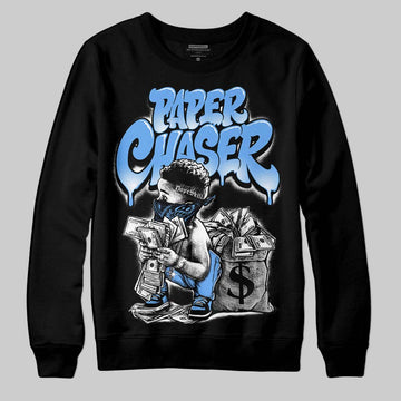 Jordan 5 Black University Blue DopeSkill Sweatshirt Paper Chaser Boy Graphic Streetwear - Black