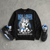 Black University Blue 5s DopeSkill Sweatshirt Real Lover Graphic