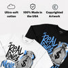 Black University Blue 5s DopeSkill Sweatshirt Real Ones Move In Silence Graphic