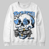 Jordan 5 Black University Blue DopeSkill Sweatshirt Rebirth Graphic Streetwear - White 