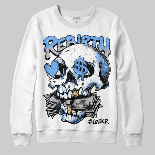 Jordan 5 Black University Blue DopeSkill Sweatshirt Rebirth Graphic Streetwear - White 