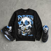 Black University Blue 5s DopeSkill Sweatshirt Rebirth Graphic
