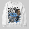 Jordan 5 Black University Blue DopeSkill Sweatshirt Stressless Graphic Streetwear - White 