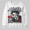 Jordan 4 Bred DopeSkill Sweatshirt Heart On Lock Graphic Streetwear - White