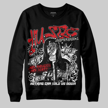 Jordan 4 Bred DopeSkill Sweatshirt No Money No Lust Graphic Streetwear - Black