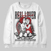 Jordan 4 Bred DopeSkill Sweatshirt Real Lover Graphic Streetwear - White