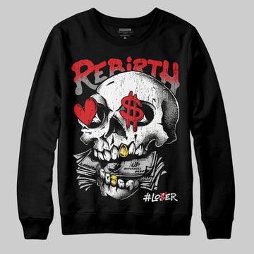 Jordan 4 Bred DopeSkill Sweatshirt Rebirth Graphic Streetwear - Black