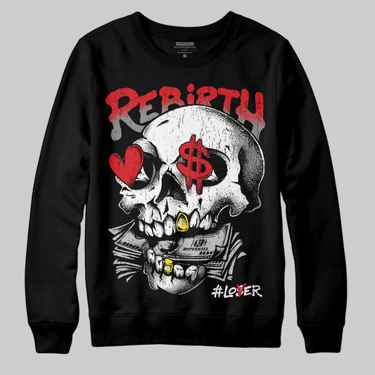 Jordan 4 Bred DopeSkill Sweatshirt Rebirth Graphic Streetwear - Black