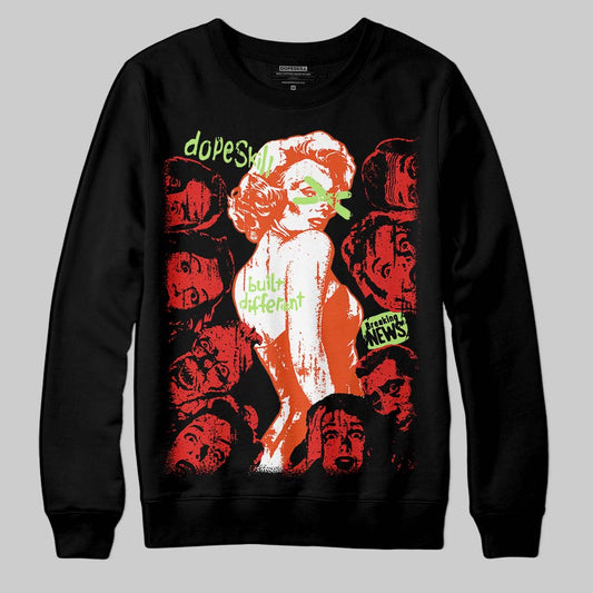 Jordan 5 Retro OG "Halloween" DopeSkill Sweatshirt Built Different Graphic Streetwear - Black