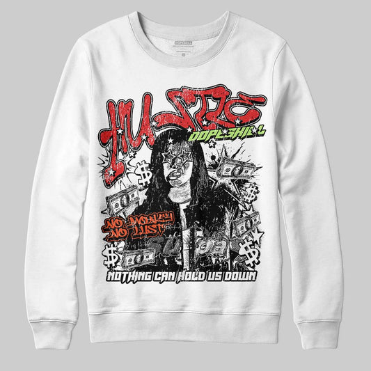 Jordan 5 Retro OG "Halloween" DopeSkill Sweatshirt No Money No Lust Graphic Streetwear - White